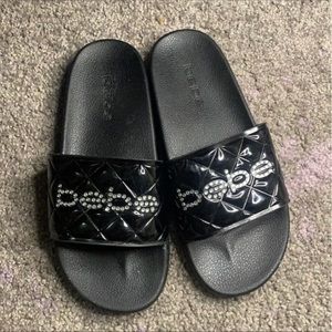 Bebe black slides